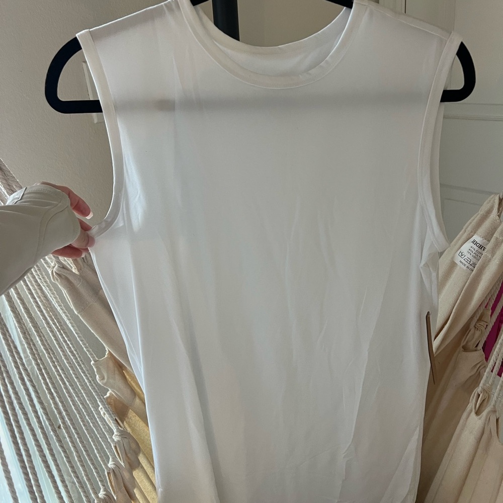 Sleeveless White Top